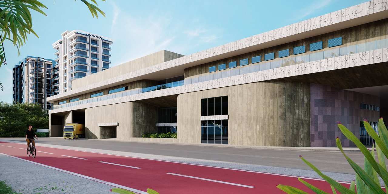 Fachada do ExpoRio CIDADE NOVA em dia claro